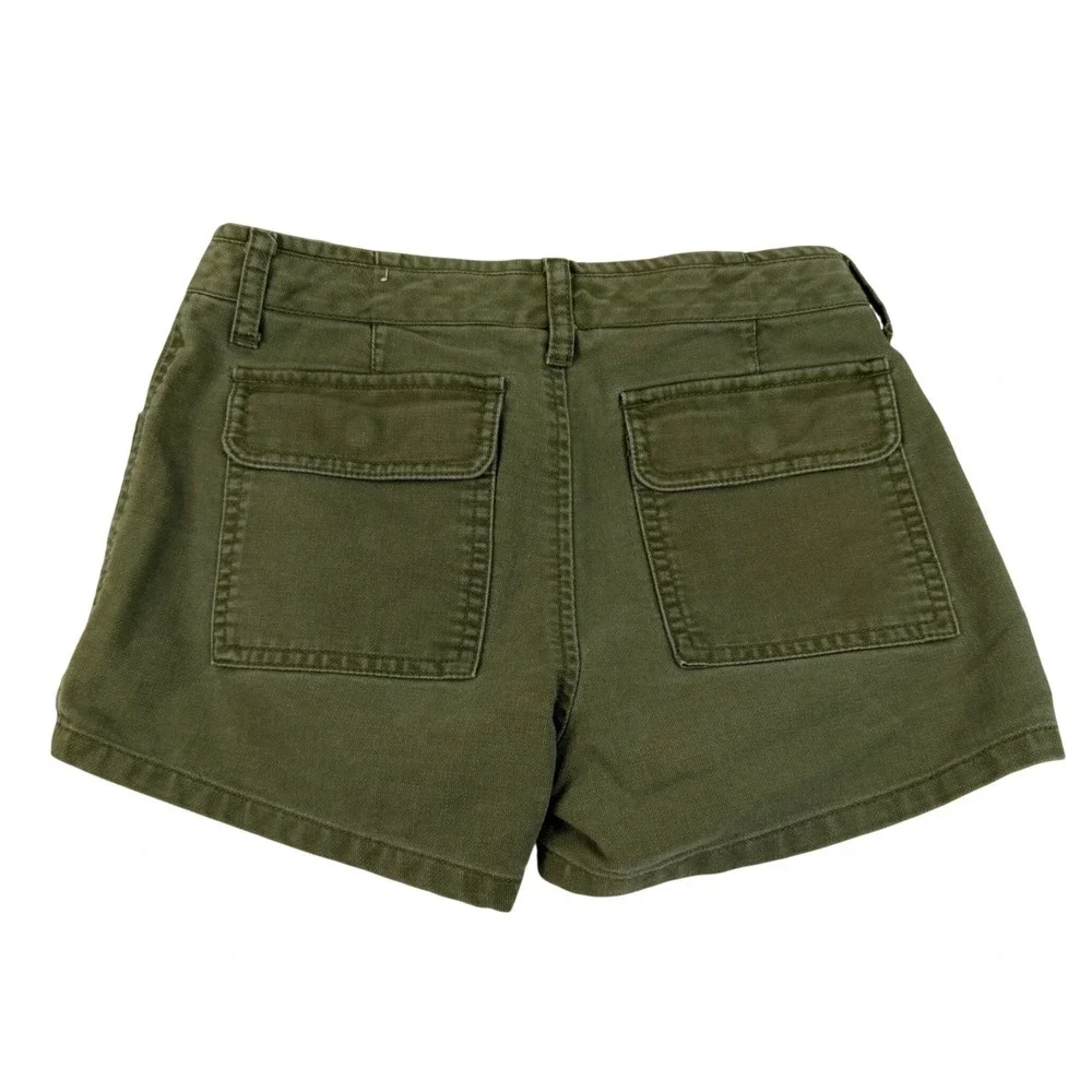 SO GSJC Womens Olive Green Utility Shorts Size 0 Cotton Cargo Low Rise 15324GM